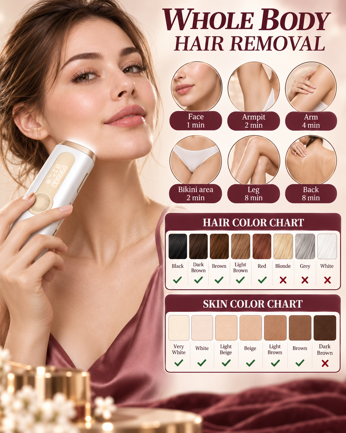 Ice-cooling IPL hair removal device for face and body – view 12