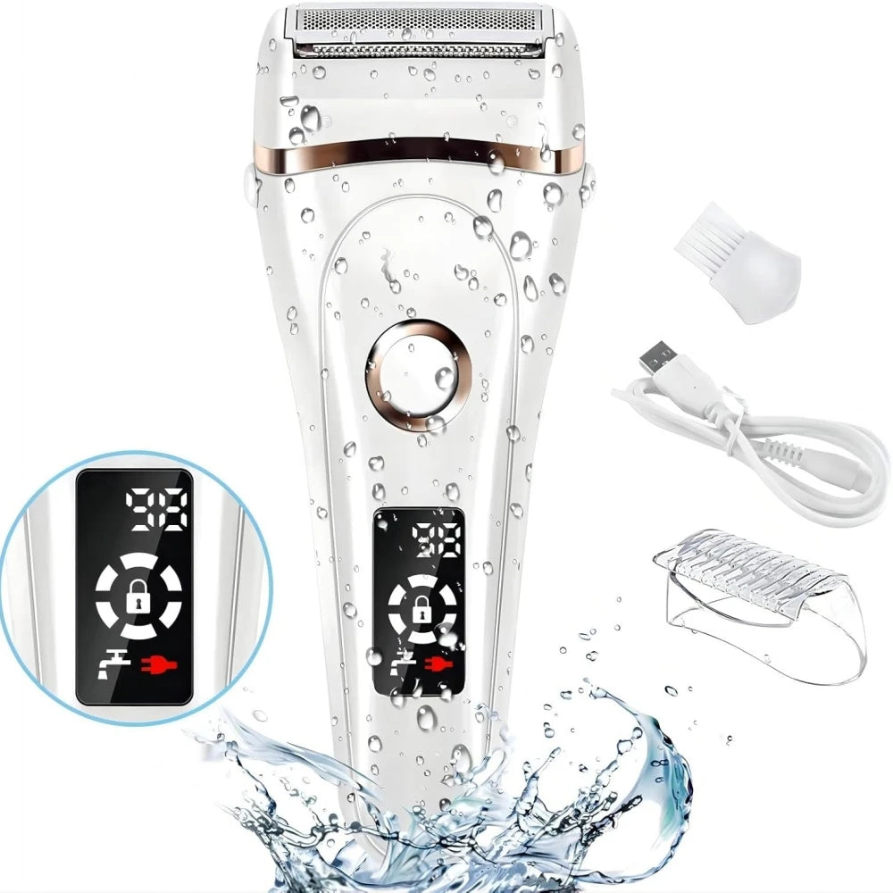 Rechargeable electric shaver for women for face and body
