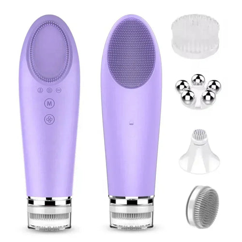 Electric 4-in-1 Silicone Facial Cleansing Brush