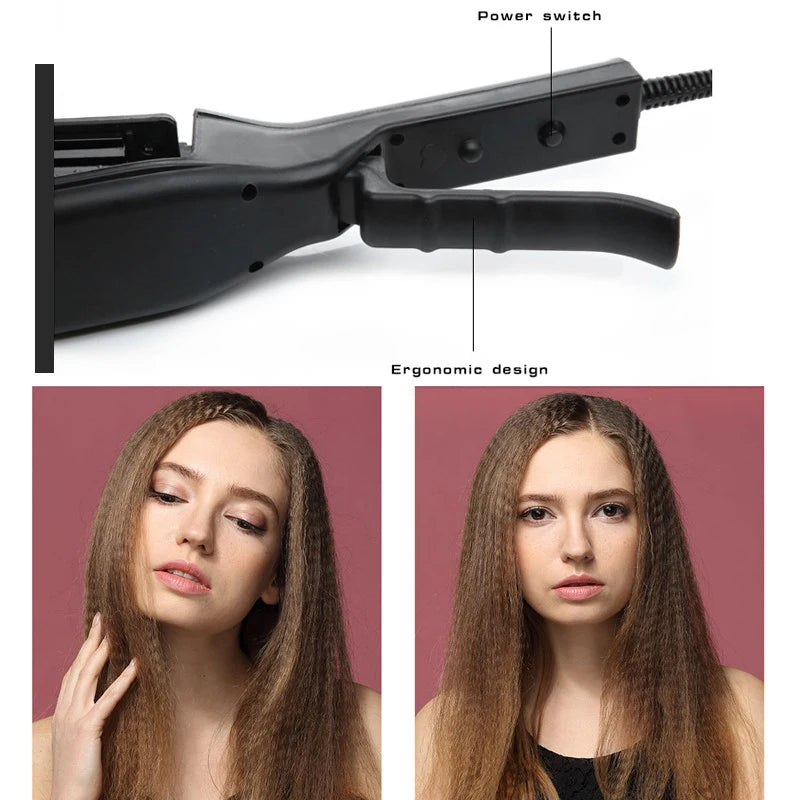 Hair waver curling comb with adjustable temperature – view 5