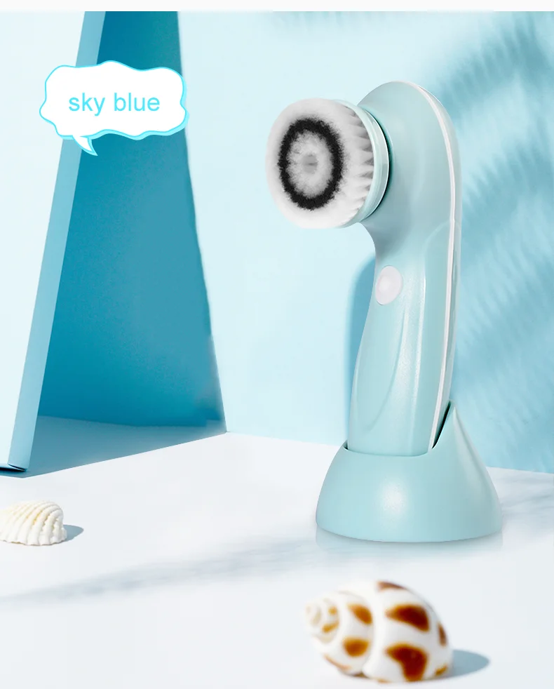 Electric face cleansing brush with 3 brush heads – view 23