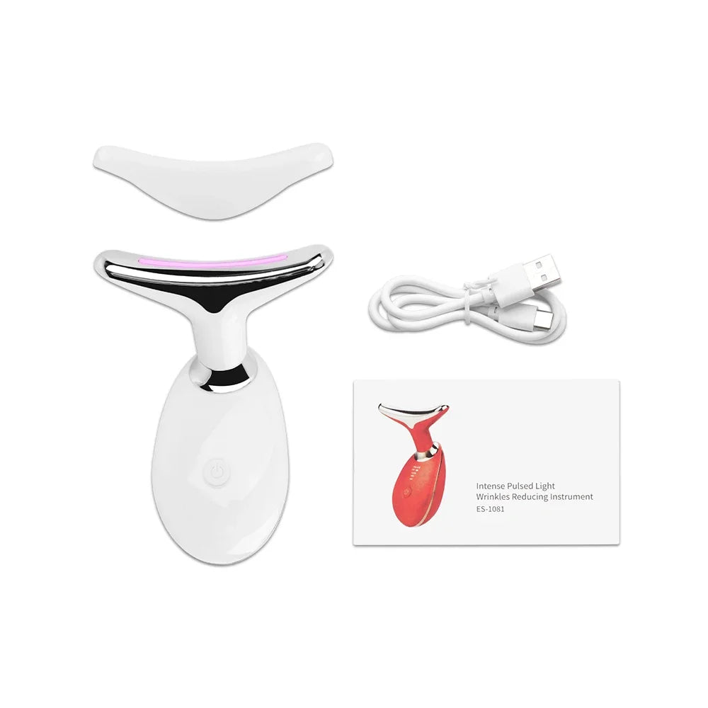 7-in-1 EMS face and neck lifting device with LED and warmth – view 8