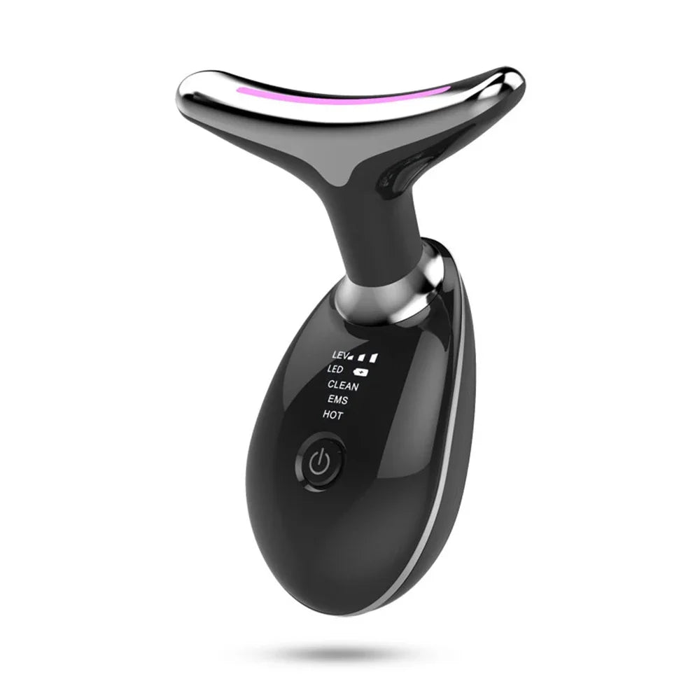 7-in-1 EMS face and neck lifting device with LED and warmth