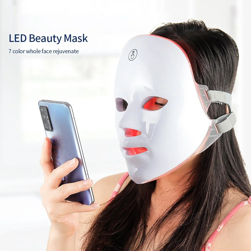 LED light therapy mask for face or neck – view 3