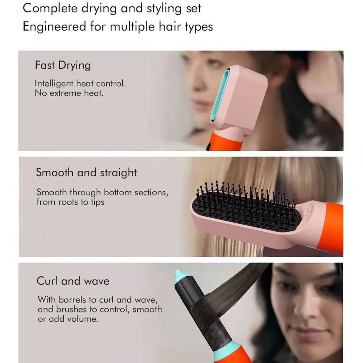 6-in-1 air styler and hair dryer brush – view 6