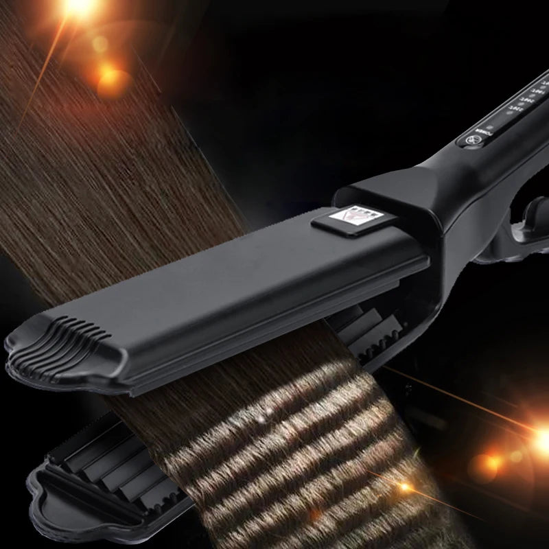 Hair waver curling comb with adjustable temperature – view 3