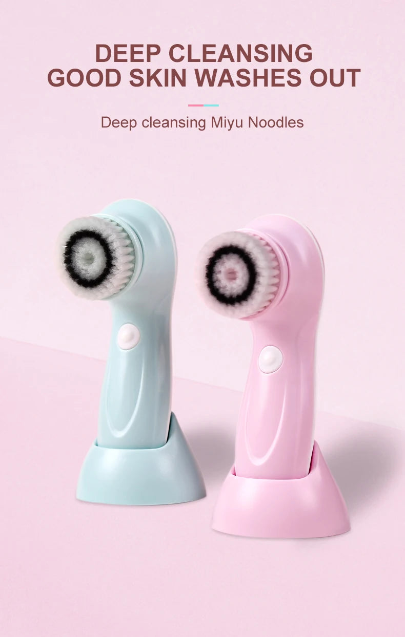 Electric face cleansing brush with 3 brush heads – view 10